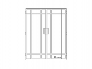 Drzwi loftowe dwuskrzydłowe E4