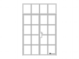 Drzwi loftowe dwuskrzydłowe A6