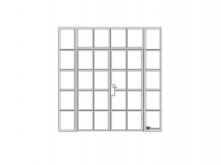 Drzwi loftowe dwuskrzydłowe A8