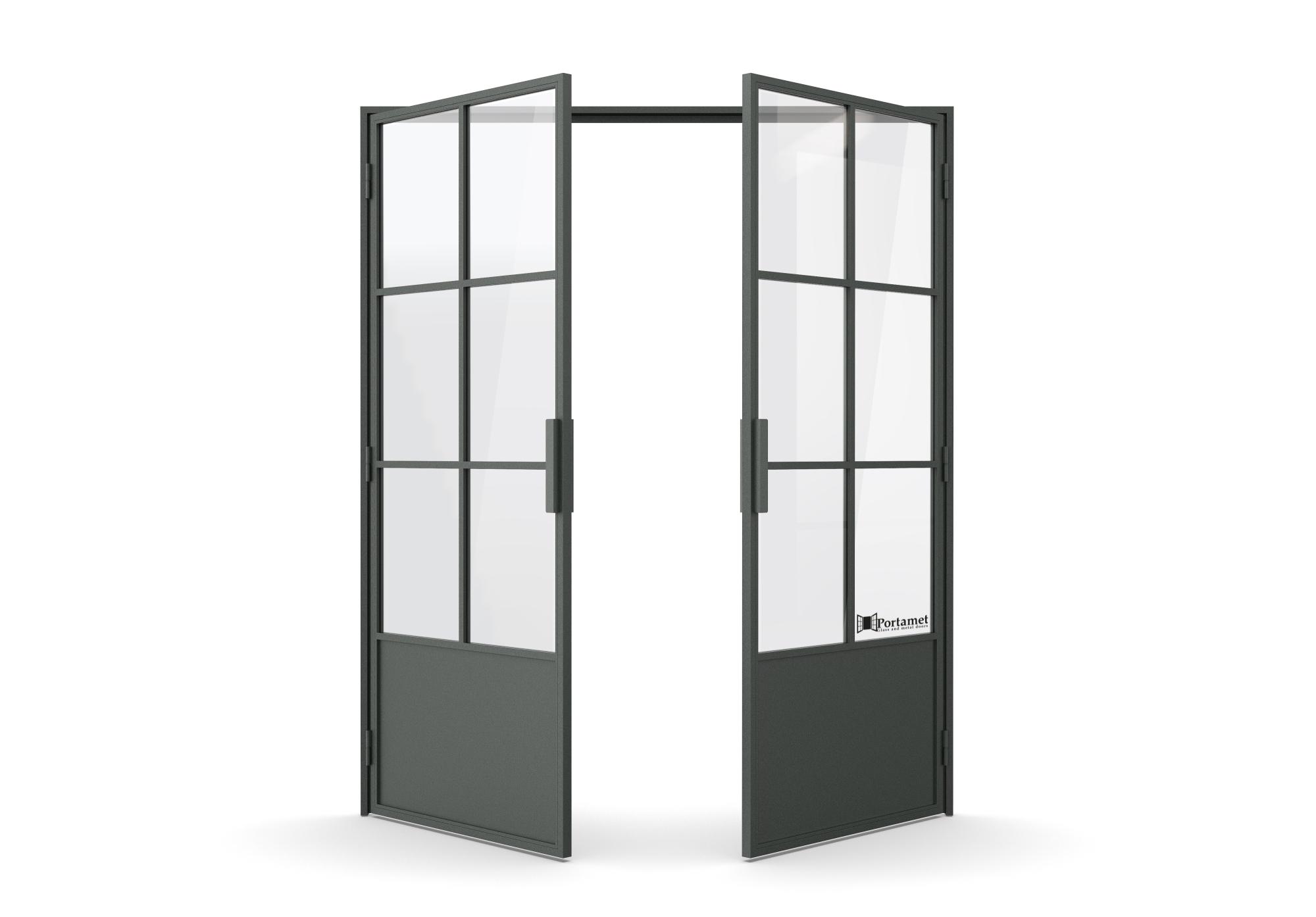 Portamet Barcelona dwuskrzydłowe drzwi loftowe